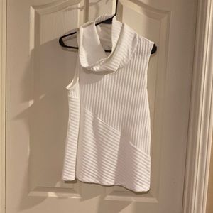 Time and tru large (12-14) cowl neck off white 88% polyester 9% rayon 3% spandex